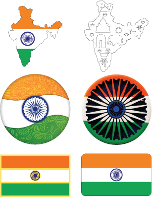 Indian Flag Pin Badges
